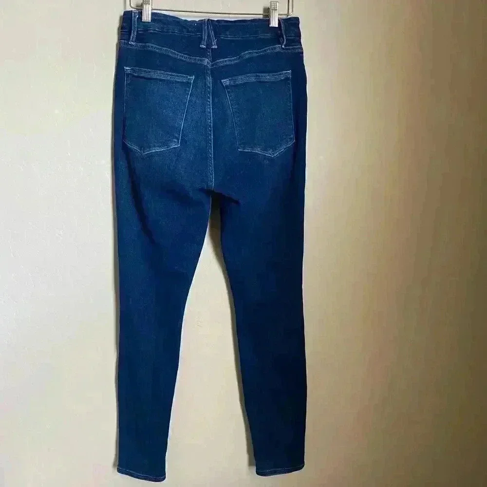 Good American‎ Good Legs Crossover High Waist Ankle Skinny Jeans